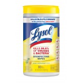 Lysol 77182 Lemon & Lime Blossom Disinfecting Wipes - 80 wipes per canister, 6 canisters per case
